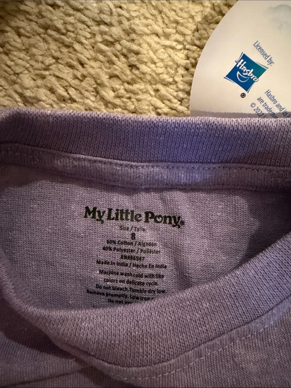 My Little Pony Purple Tee with Rainbow Graphic